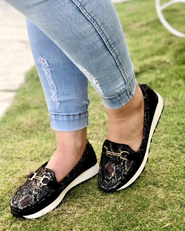 Mocasín en cuero