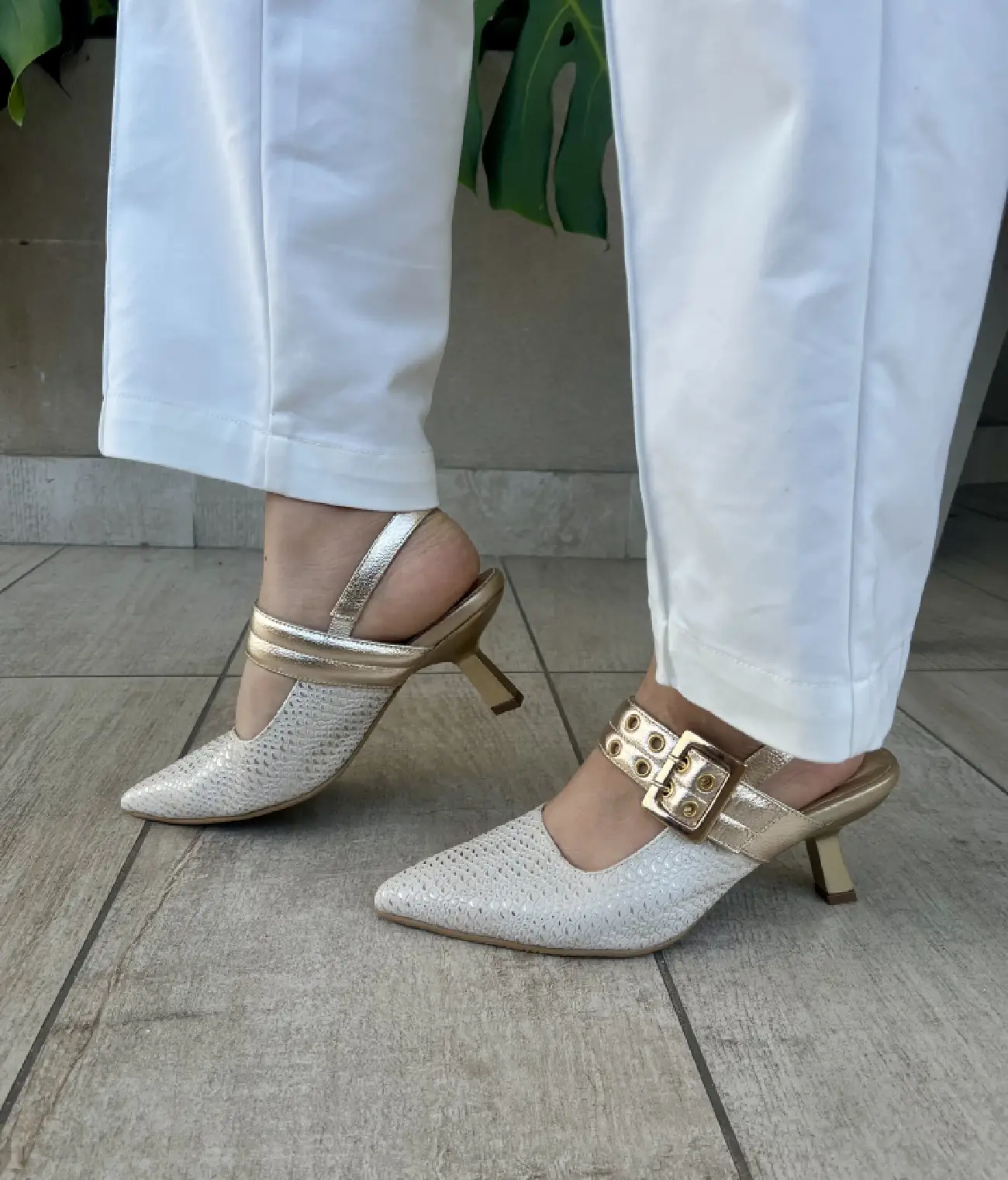 Stilettos en cuero